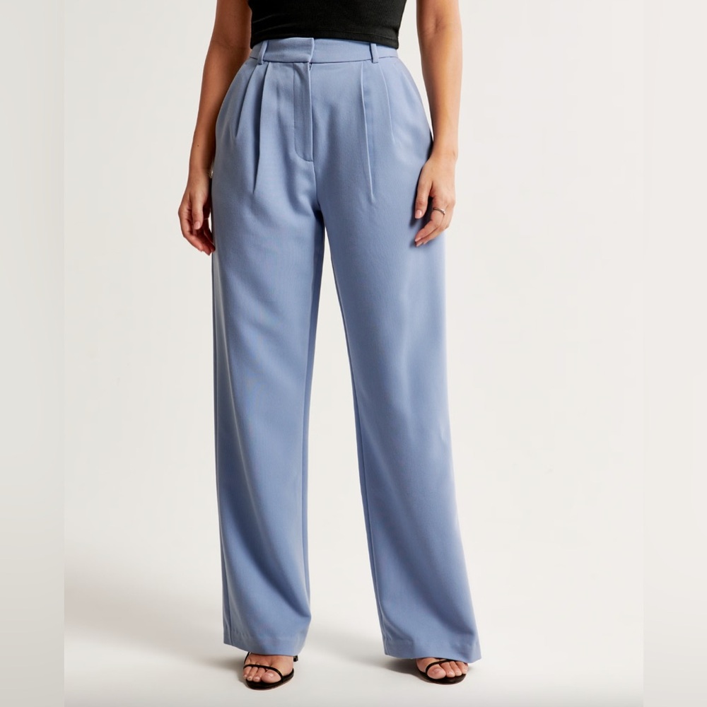 Abercrombie & Fitch Light Blue Wide Leg Pants